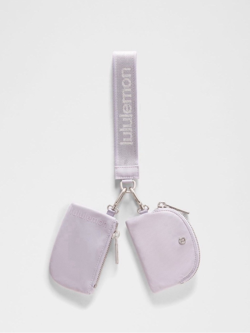 Lululemon Dual Pouch wristlet Metallic Wordmark